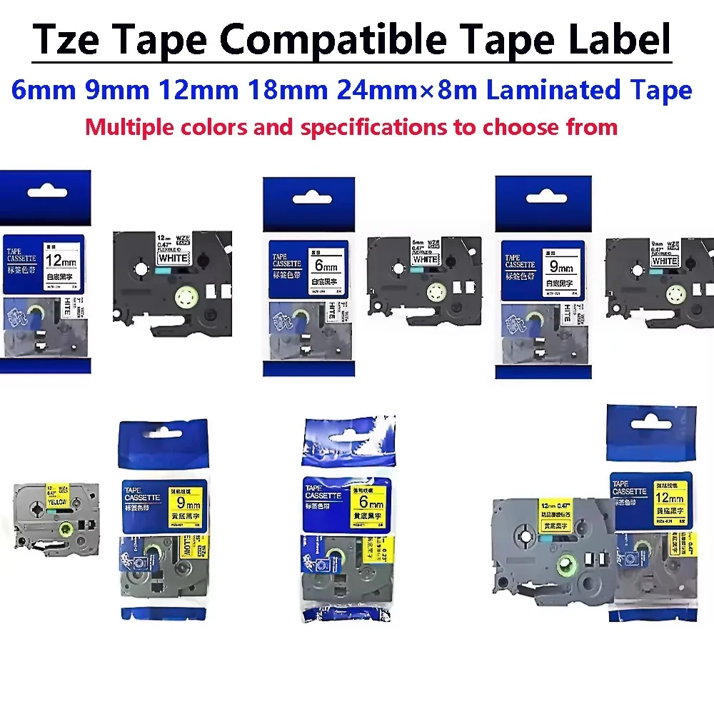 12mm TZ TZE-251 TAPE BLACK ON BLUE Compatible Label Tape WZE-531 Labeling Ribbon For Ptouch Label Maker Labeling Machine
12mm TZ TZE-251 TAPE BLACK ON BLUE Compatible Label Tape WZE-531 Labeling Ribbon For Ptouch Label Maker Labeling Machine