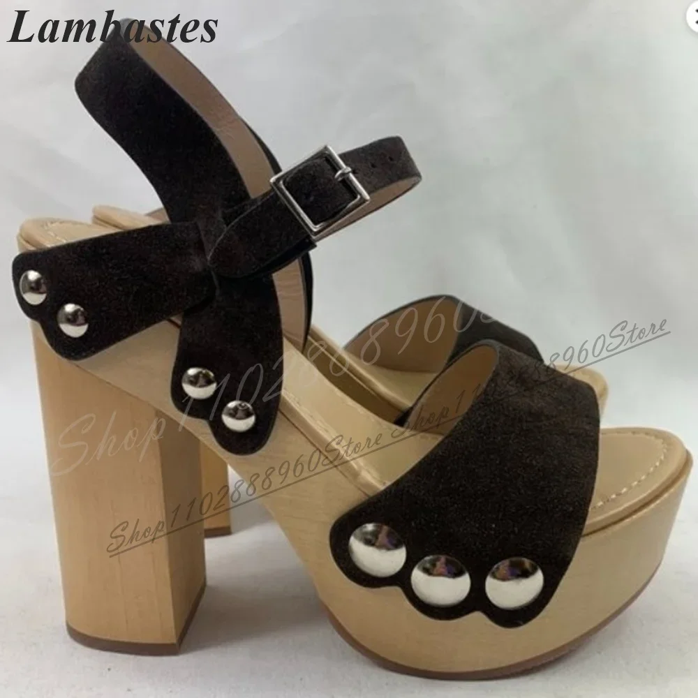 Coffee Color Flock Platform Sandals Chunky High Heel Women Shoes Ankle Buckle Strap Open Toe 2024 Fashionable Zapatillas Mujer
Coffee Color Flock Platform Sandals Chunky High Heel Women Shoes Ankle Buckle Strap Open Toe 2024 Fashionable Zapatillas Mujer