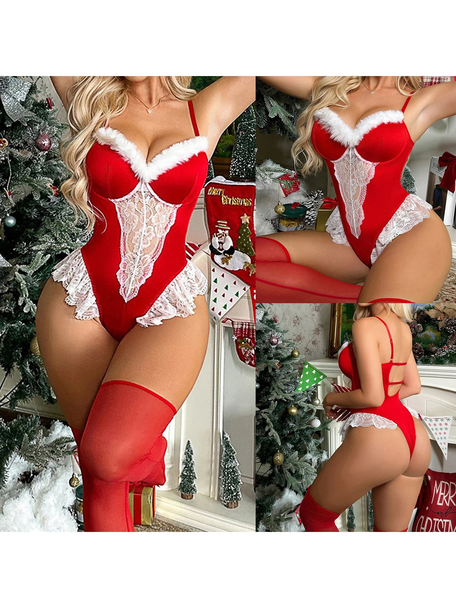 Women s Black Lace Lingerie Set with Garter Belt and Matching Thigh High Stockings - Sexy Floral Lace Bodysuit and Stockings
Women s Black Lace Lingerie Set with Garter Belt and Matching Thigh High Stockings - Sexy Floral Lace Bodysuit and Stockings