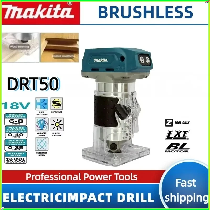Makita DRT50 Cordless Trimmer Rechargeable Brushless Slotting Tool for Woodwork Engraving Milling Portable Trimming Machine
Makita DRT50 Cordless Trimmer Rechargeable Brushless Slotting Tool for Woodwork Engraving Milling Portable Trimming Machine