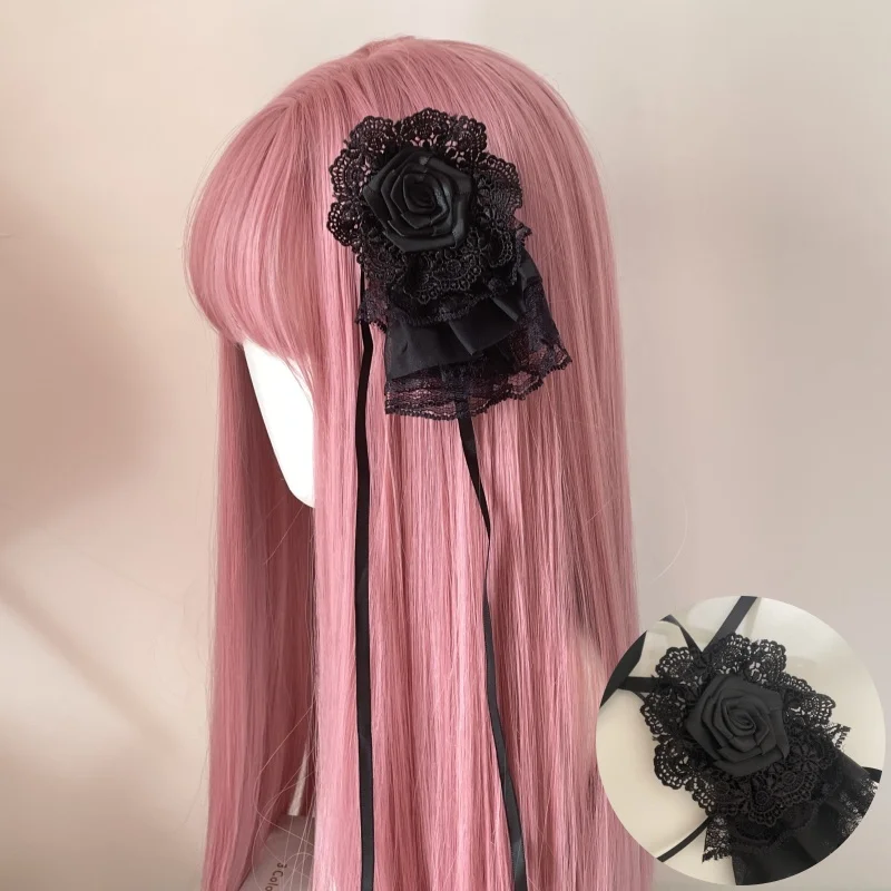 2025 Hot New Gothic Harajuku Black Lace Rose Head Clip Halloween Cosplay Vintage Headband Lolita Subculture Edge Clip
2025 Hot New Gothic Harajuku Black Lace Rose Head Clip Halloween Cosplay Vintage Headband Lolita Subculture Edge Clip