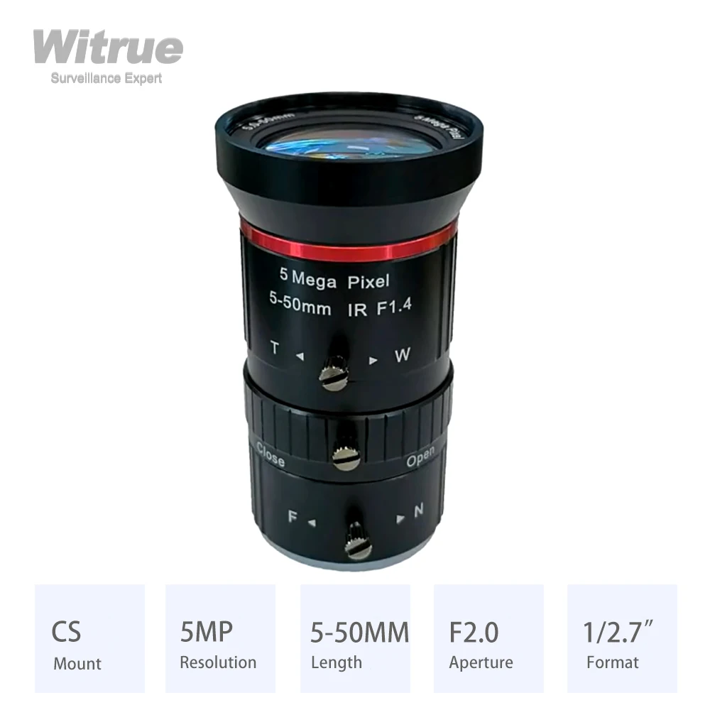 Валфокальный объектив Witrue HD 5MP 5-50MM с креплением CS и диафрагмой F2.0 Формат 1/2,7 дюйма с ручным зумом и фокусным расстоянием для IP-камеры видеонаблюдения
Валфокальный объектив Witrue HD 5MP 5-50MM с креплением CS и диафрагмой F2.0 Формат 1/2,7 дюйма с ручным зумом и фокусным расстоянием для IP-камеры видеонаблюдения