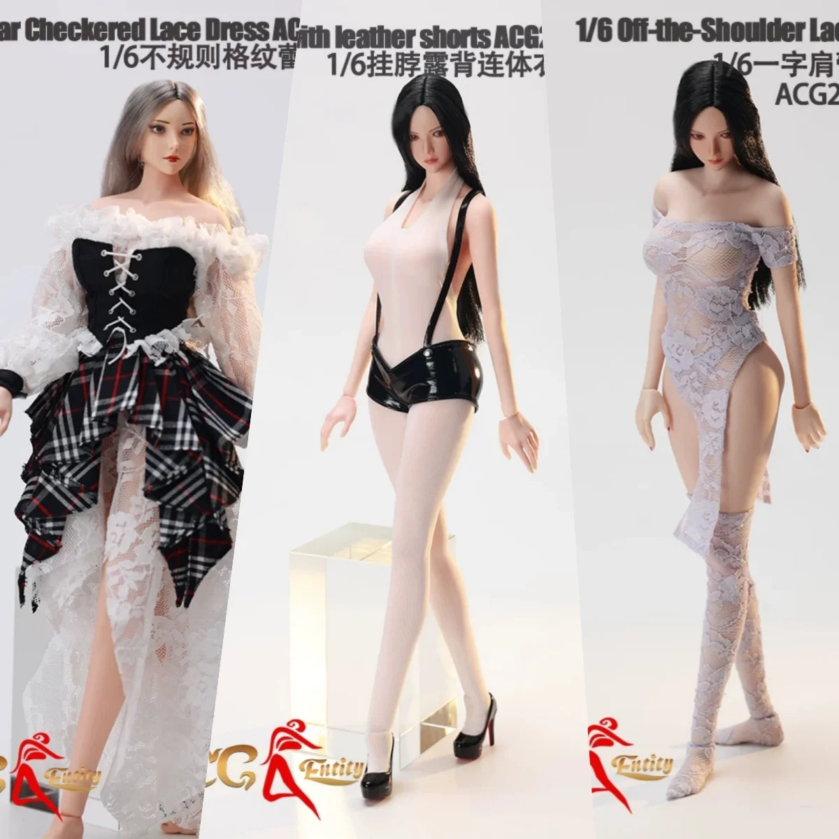 【30days Made】ACG26-M05-03/05/06 1/6 Scale Female Soldier Gothic-style Dress Halter Jumpsuit Slit Lace Dress Fit 12''Action Body
【30days Made】ACG26-M05-03/05/06 1/6 Scale Female Soldier Gothic-style Dress Halter Jumpsuit Slit Lace Dress Fit 12''Action Body
