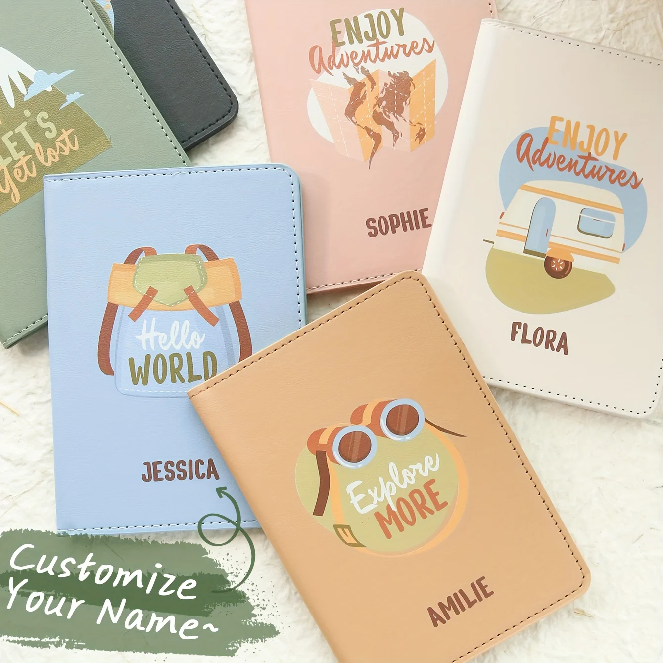 1PC Customized Name Camping Style Passport Cover Personalized Outdoors Monogram Passport Holder Customized Document Card Holder
1PC Customized Name Camping Style Passport Cover Personalized Outdoors Monogram Passport Holder Customized Document Card Holder
