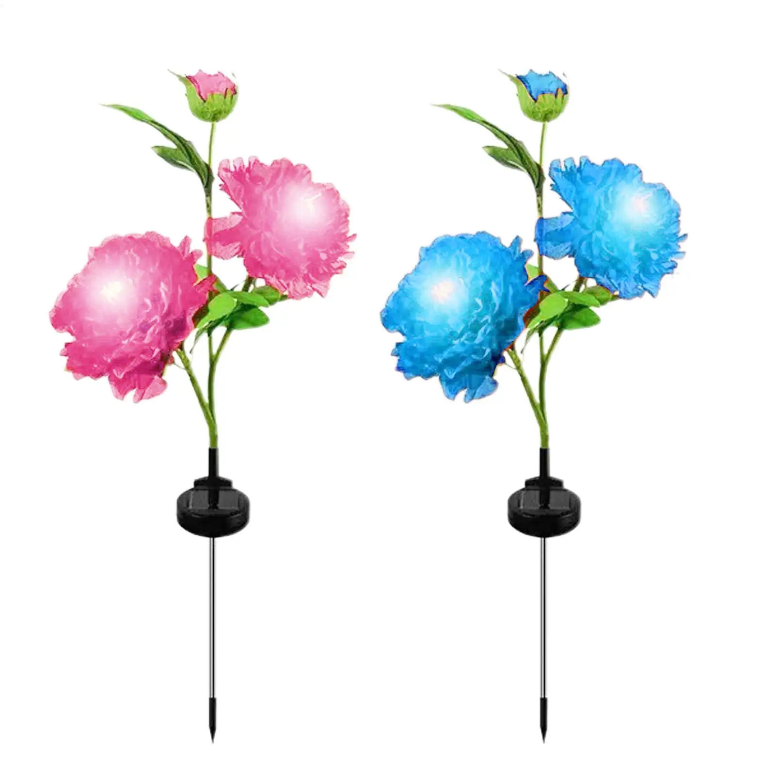 Garden Solar Lights Artificial Peony Waterproof Solar-Powered Flower Stake Light For Courtyard Balcony Lawn Pathway Patio
Garden Solar Lights Artificial Peony Waterproof Solar-Powered Flower Stake Light For Courtyard Balcony Lawn Pathway Patio