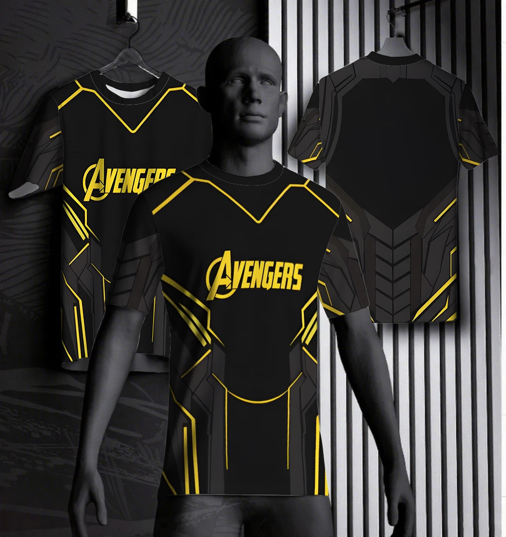 Marvel Avengers Themed T-shirt In A Sense Of Technology And Strength Suitable For Sports Fitness Breathability And Quick Drying
Marvel Avengers Themed T-shirt In A Sense Of Technology And Strength Suitable For Sports Fitness Breathability And Quick Drying