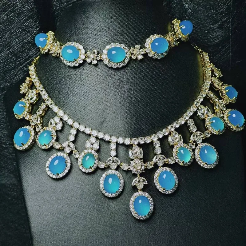 High Ice Personality Temperament Light Luxury Blue Suit
High Ice Personality Temperament Light Luxury Blue Suit