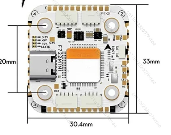 F722 Pro Mini V2 45A 32Bit 128K 20X20 Stack Plug&Play O4 / O4 Pro(BL32)
F722 Pro Mini V2 45A 32Bit 128K 20X20 Stack Plug&Play O4 / O4 Pro(BL32)