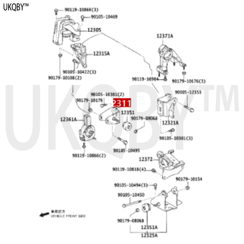 Кронштейн передней подвески двигателя (для поперечного двигателя) 12311-0D080 1231122200 12311-22040 12301-22100
Кронштейн передней подвески двигателя (для поперечного двигателя) 12311-0D080 1231122200 12311-22040 12301-22100