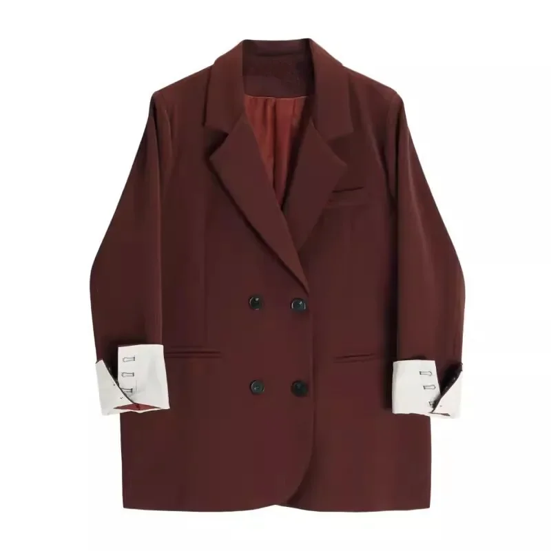 Spring New Women Casual Korean Thin Suit Jacket Loose Notched Collar Double-breasted Long Sleeve Female Blazers Coat Streetwear
Spring New Women Casual Korean Thin Suit Jacket Loose Notched Collar Double-breasted Long Sleeve Female Blazers Coat Streetwear