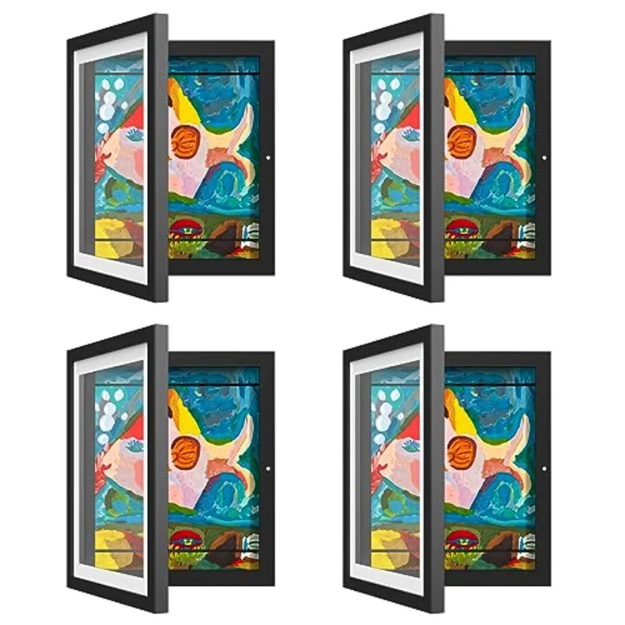 4 Pack Art Frame Artwork Frames Changeable 8 x10.5 with Mat and 9 x12 Without Mat Black Front Opening Picture Storage Frame for
4 Pack Art Frame Artwork Frames Changeable 8 x10.5 with Mat and 9 x12 Without Mat Black Front Opening Picture Storage Frame for