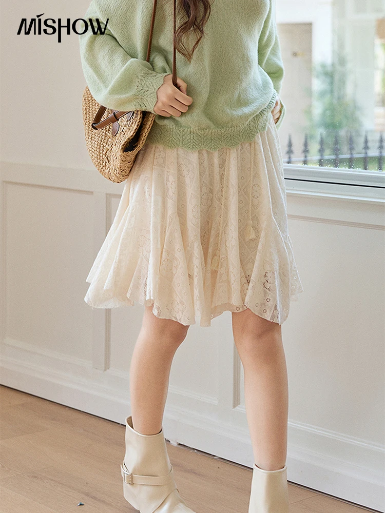 MISHOW Women's Beige Apricot Lace Midi Skirt 2026 Spring High Waist Flowy A-Line Skirts Irregular Romantic Skirt MXF108B0768
MISHOW Women's Beige Apricot Lace Midi Skirt 2026 Spring High Waist Flowy A-Line Skirts Irregular Romantic Skirt MXF108B0768