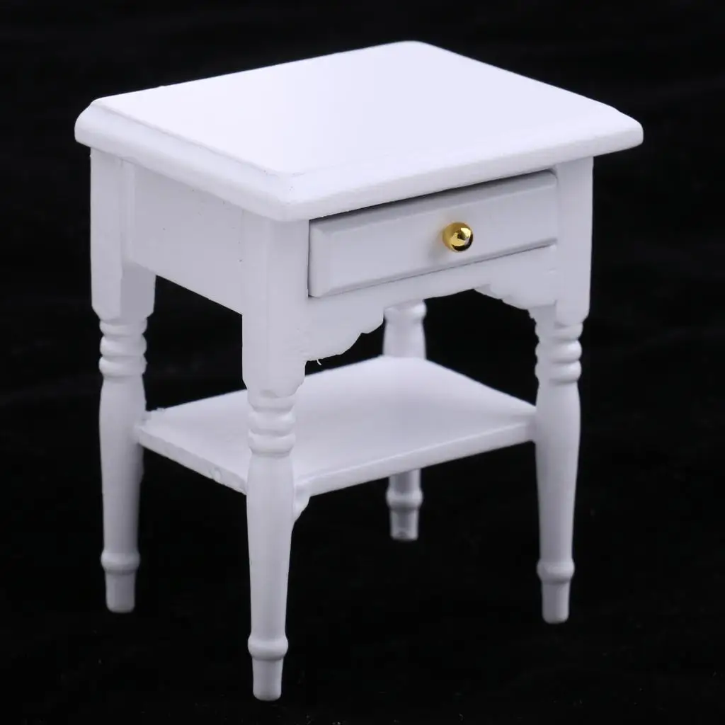 Dollhouse Side Table Miniature White Nightstand 1 12 Scale Wooden Furniture for Modern Doll House Bedroom Accessories
Dollhouse Side Table Miniature White Nightstand 1 12 Scale Wooden Furniture for Modern Doll House Bedroom Accessories