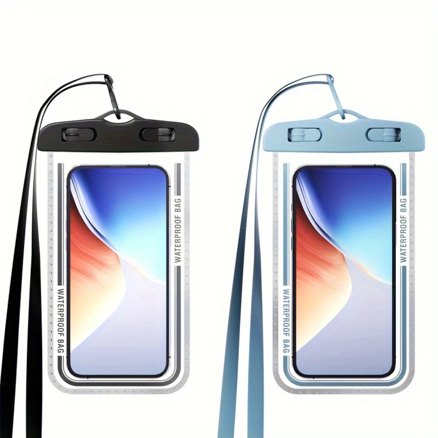 2-Pack Universal Waterproof Phone Pouch with Lanyard, Water-Resistant Plastic Case Compatible with 15/14/13/12/11 Pro XS Max SE
2-Pack Universal Waterproof Phone Pouch with Lanyard, Water-Resistant Plastic Case Compatible with 15/14/13/12/11 Pro XS Max SE