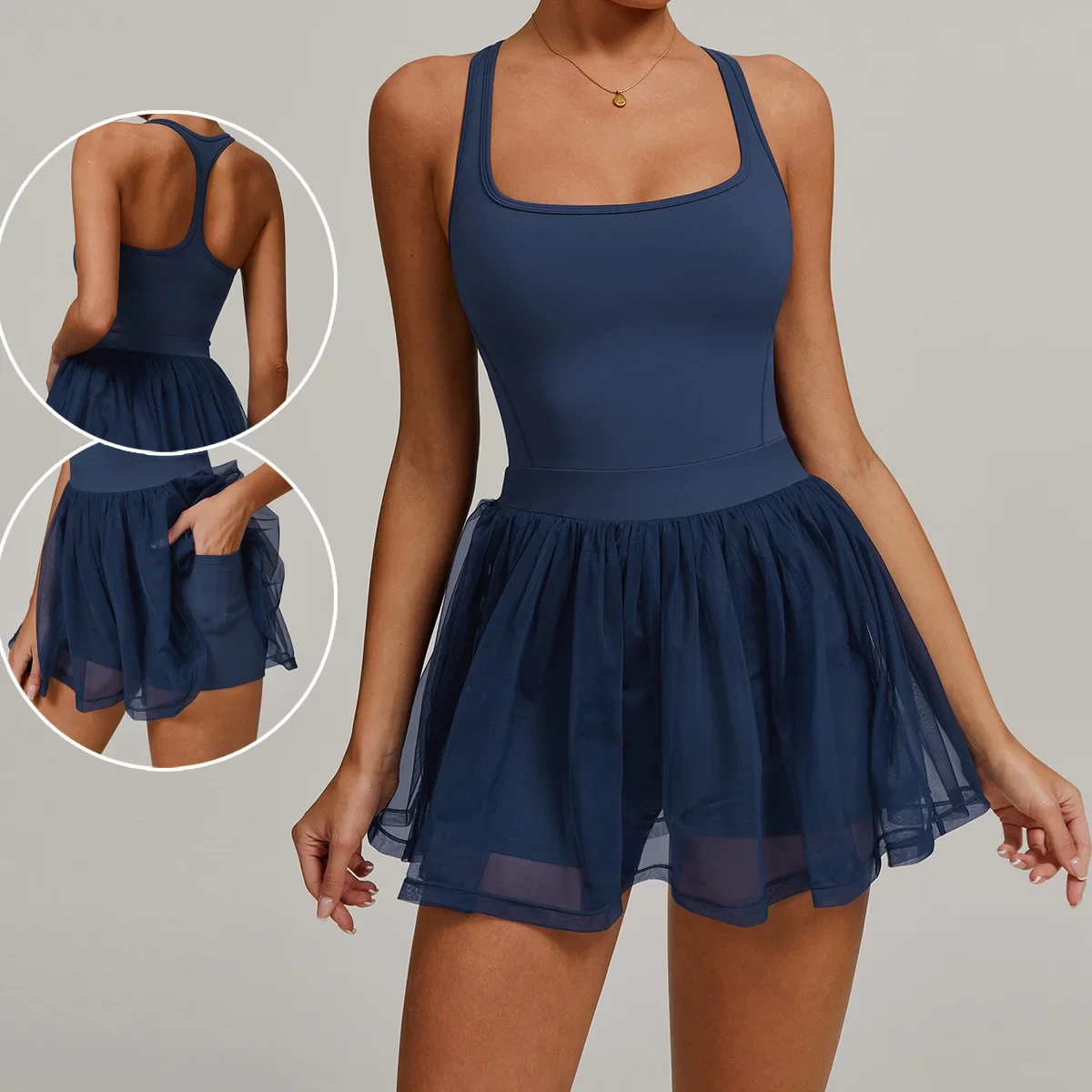 New Women Yoga Jumpsuit Set Sexy Anti Glare One-Piece Jumpsuit Dance Ballet Sports Dress Gym Push up Running Tennis Skirts
New Women Yoga Jumpsuit Set Sexy Anti Glare One-Piece Jumpsuit Dance Ballet Sports Dress Gym Push up Running Tennis Skirts