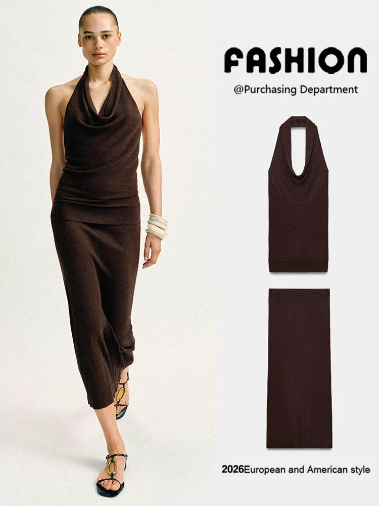 New Summer Women's Fashion Neck Hanging Dress Midi Skirt Sleeveless Regular Sleeve Length Chinese Style Clothing Ladies Top
New Summer Women's Fashion Neck Hanging Dress Midi Skirt Sleeveless Regular Sleeve Length Chinese Style Clothing Ladies Top