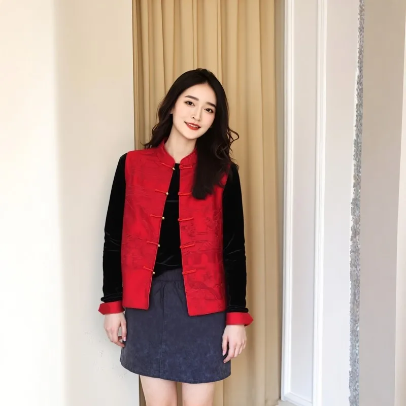 Loose Fit Embroidered Large Size Chinese Sle Jaet Women's Faion Spring Autumn New Sle Button up Vest Top
Loose Fit Embroidered Large Size Chinese Sle Jaet Women's Faion Spring Autumn New Sle Button up Vest Top