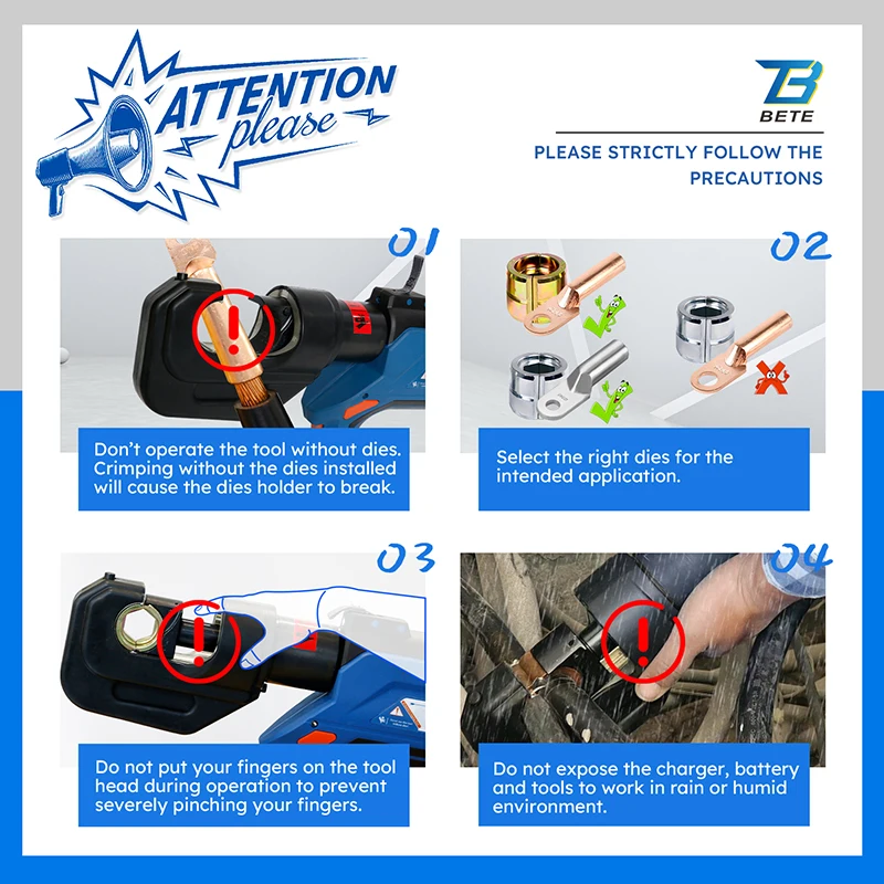 ECT-12042 700bar Battery Cu50-400mm2 Hydraulic Cable Crimper Connector Copper Cordless Electric Crimping Tool
ECT-12042 700bar Battery Cu50-400mm2 Hydraulic Cable Crimper Connector Copper Cordless Electric Crimping Tool