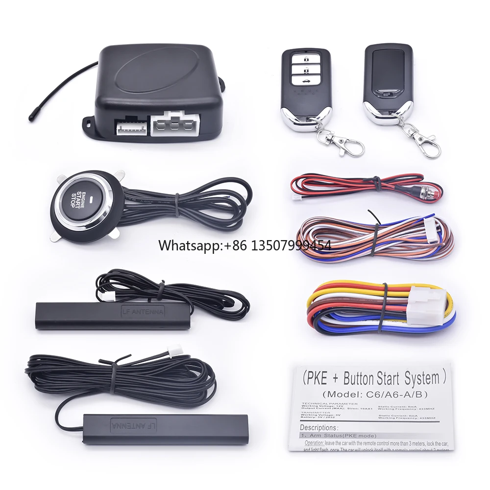 Universal Vehicles Start Stop Engine Push Button Start Stop System Car Alarm System Auto Start PKE Keyless Entry Kit
Universal Vehicles Start Stop Engine Push Button Start Stop System Car Alarm System Auto Start PKE Keyless Entry Kit