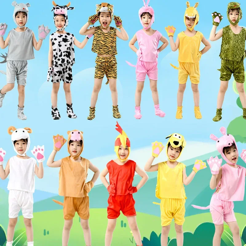 Halloween Summer Animals Costume Unisex Child Short Sleeve Plush for Party Cartoon Outfit Cosplay Rooster Fox Bear Dinosaur Cat
Halloween Summer Animals Costume Unisex Child Short Sleeve Plush for Party Cartoon Outfit Cosplay Rooster Fox Bear Dinosaur Cat