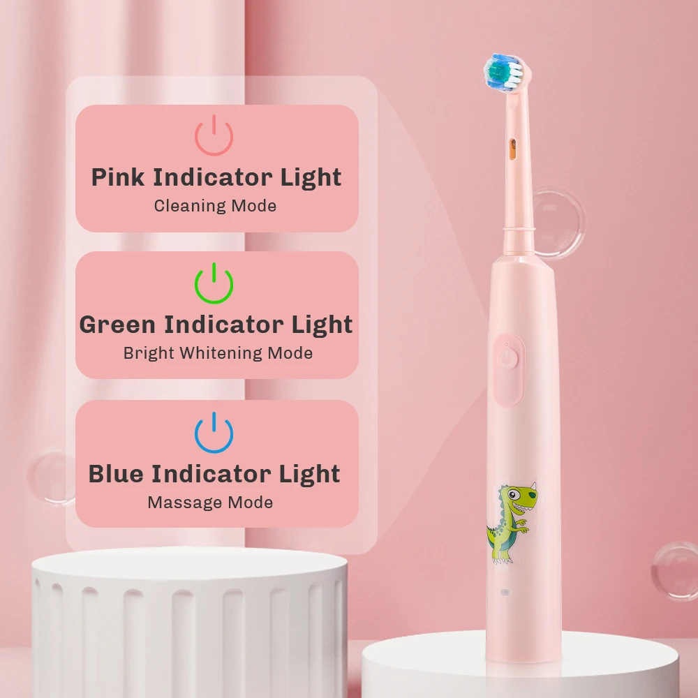 【US WAREHOUSE】Electric Toothbrush Children Teeth Cleaning with Replacement Head Ultrasonic Waterproof Sonic Toothbrush 
【US WAREHOUSE】Electric Toothbrush Children Teeth Cleaning with Replacement Head Ultrasonic Waterproof Sonic Toothbrush