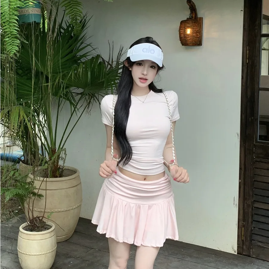 Summer 2026 Women's round Neck Short Sleeve T-Shirt High Waist Half Skirt Sexy Pure Desire Two-Piece Set Fashionable Slim Fit
Summer 2026 Women's round Neck Short Sleeve T-Shirt High Waist Half Skirt Sexy Pure Desire Two-Piece Set Fashionable Slim Fit