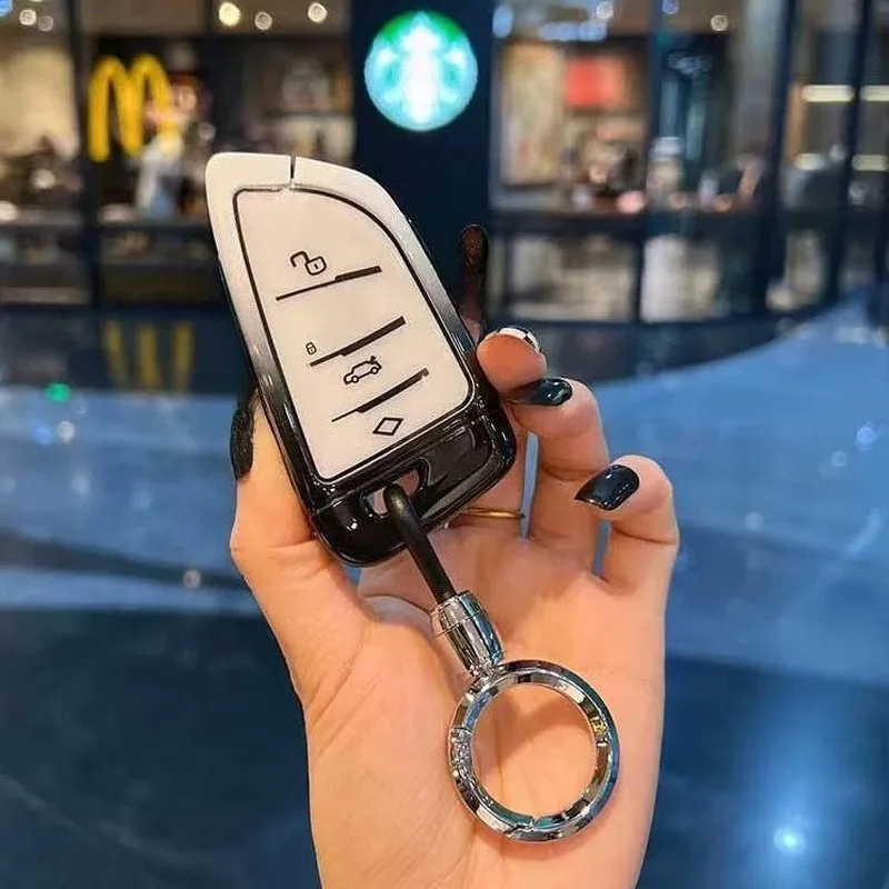 Zinc Alloy Key Fob Cover for BMW 2 Series 225i/3 Series 330/5 Series 525li/X1/X3/X5/X6 (Blade Key), KeyCase Shell with Keychain
Zinc Alloy Key Fob Cover for BMW 2 Series 225i/3 Series 330/5 Series 525li/X1/X3/X5/X6 (Blade Key), KeyCase Shell with Keychain