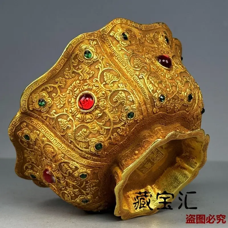 Unearthed Return Qianlong Octagonal Gemstone Inlaid Gilt Bronze Bowl Gilt Ornament Gold-Plated Bronze Bowl Treasure Basin
Unearthed Return Qianlong Octagonal Gemstone Inlaid Gilt Bronze Bowl Gilt Ornament Gold-Plated Bronze Bowl Treasure Basin