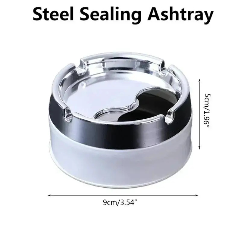 Sealing Lid Ashtray - Stainless Steel Windproof & Smell-Proof Ashtray for Indoor Outdoor Use, Easy Clean
Sealing Lid Ashtray - Stainless Steel Windproof & Smell-Proof Ashtray for Indoor Outdoor Use, Easy Clean
