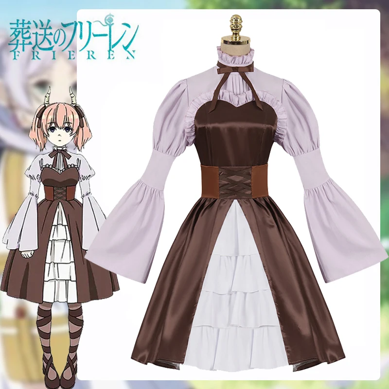 The Linie Cosplay Anime Frieren at the Funeral Lovely Brown Puffy Dress Big Sleeve Outfit Women Costume D
The Linie Cosplay Anime Frieren at the Funeral Lovely Brown Puffy Dress Big Sleeve Outfit Women Costume D