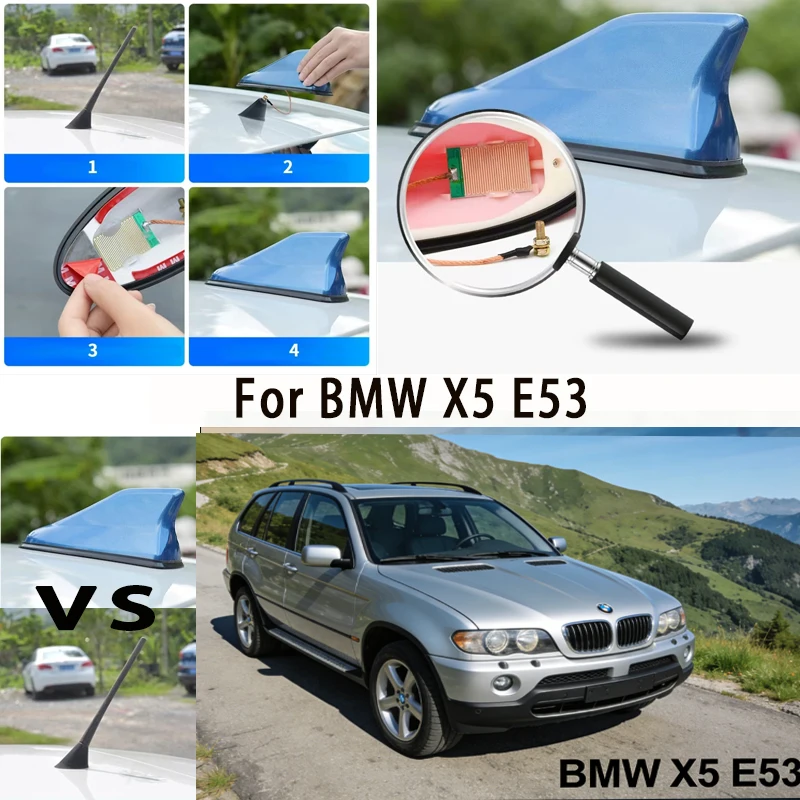 For BMW X5 E53 Car Roof Top Mount Shark Fin Aerial Antenna Toppers Auto Radio AM FM Antenna Signal Amplifier Aerial
For BMW X5 E53 Car Roof Top Mount Shark Fin Aerial Antenna Toppers Auto Radio AM FM Antenna Signal Amplifier Aerial