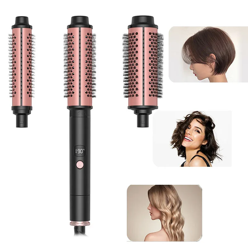3-in-1 Heated Styling Brush Ionic Hair Curler Straightener with Anti-Scald Electric Curl Wand Curling Iron Hair Styling Tools N
3-in-1 Heated Styling Brush Ionic Hair Curler Straightener with Anti-Scald Electric Curl Wand Curling Iron Hair Styling Tools N
