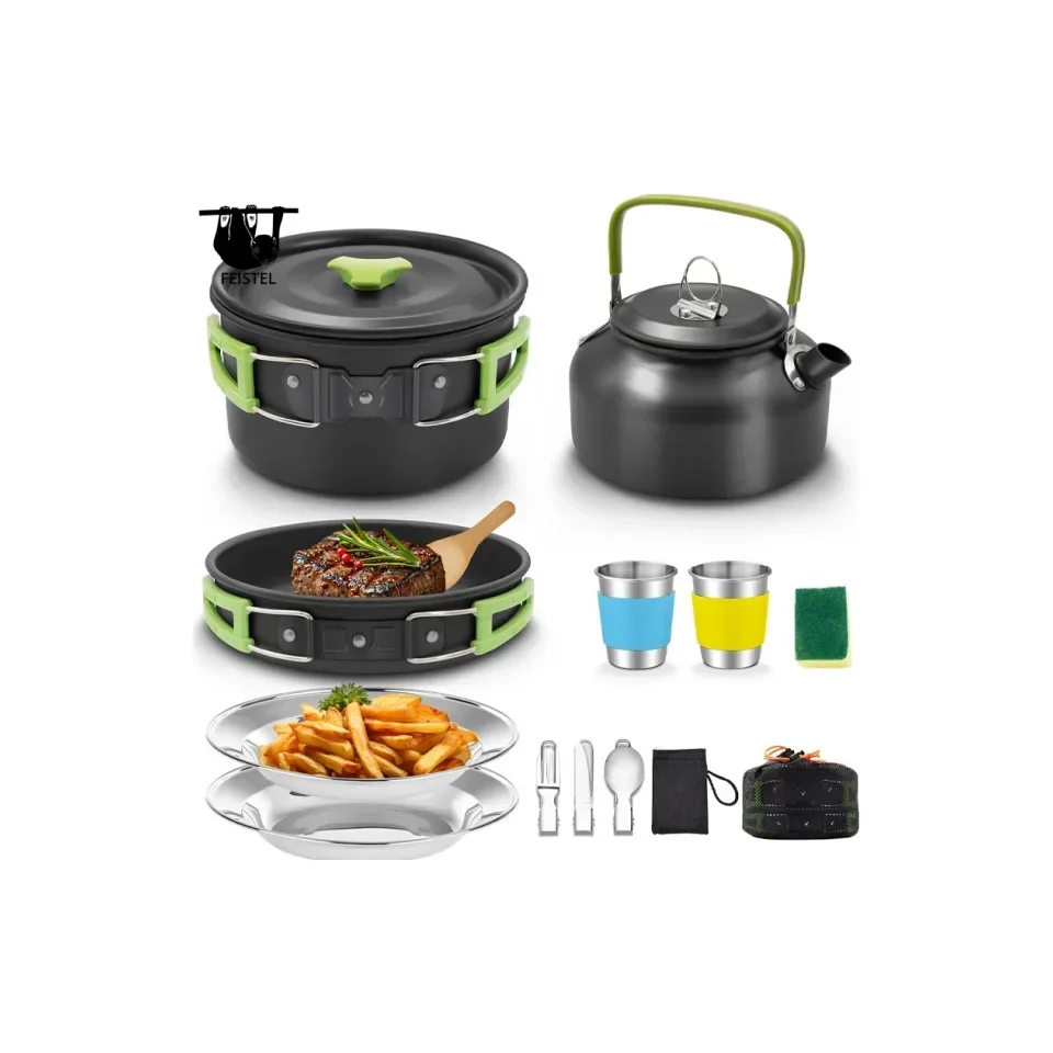Picnicware Outdoor tableware kettle set camping teapot with cup combination teapot set pot set
Picnicware Outdoor tableware kettle set camping teapot with cup combination teapot set pot set