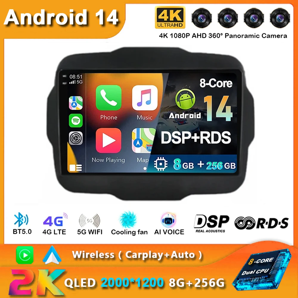 Автомагнитола на Android 14 для Jeep Renegade, мультимедийный проигрыватель с GPS-навигацией, Wi-Fi и камерой 4G 2016 для Jeep Renegade 2017, 2018, 2019, 2020
Автомагнитола на Android 14 для Jeep Renegade, мультимедийный проигрыватель с GPS-навигацией, Wi-Fi и камерой 4G 2016 для Jeep Renegade 2017, 2018, 2019, 2020