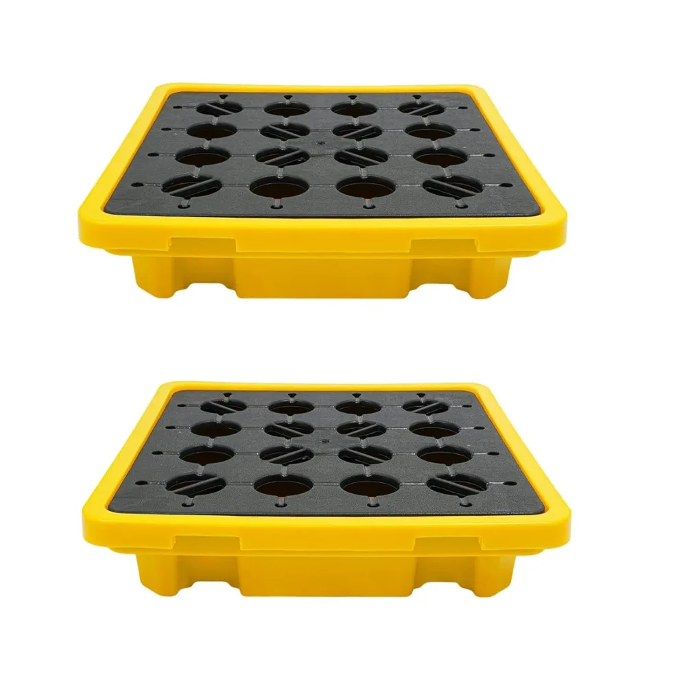 Spill Containment Platform with Drain,2 PCS 26.4x26.4x6 Spill Containment Pallet with 2200lbs Load Capacity, Anti Slip/Leakproof
Spill Containment Platform with Drain,2 PCS 26.4x26.4x6 Spill Containment Pallet with 2200lbs Load Capacity, Anti Slip/Leakproof