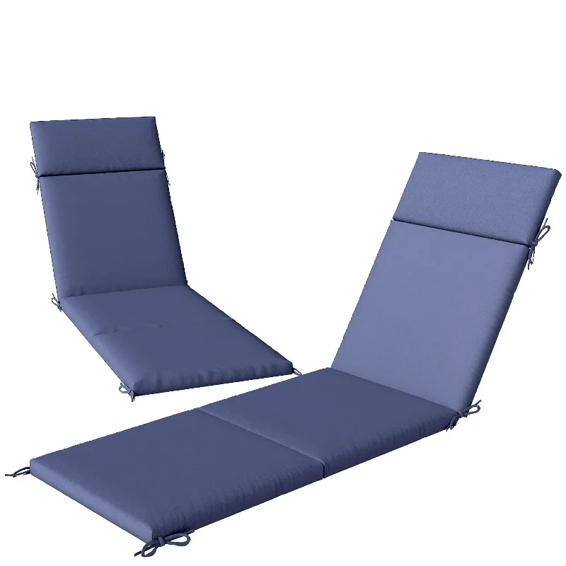 Set of 2 Outdoor Chaise Lounge Cushions 72 Inch Long Water Repellent UV30 Plus Fabric High Density Foam 6 Ties Stripe Design
Set of 2 Outdoor Chaise Lounge Cushions 72 Inch Long Water Repellent UV30 Plus Fabric High Density Foam 6 Ties Stripe Design