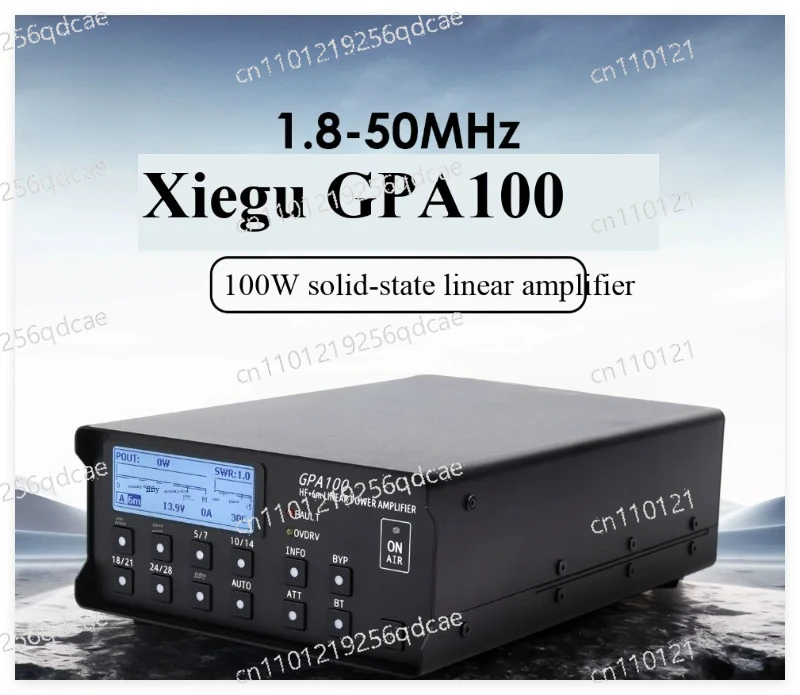 Линейный усилитель GPA100 100 Вт, 1.8-54 МГц, для коротковолновых радиостанций X6100, X6200, G90, G106C, диапазон HF
Линейный усилитель GPA100 100 Вт, 1.8-54 МГц, для коротковолновых радиостанций X6100, X6200, G90, G106C, диапазон HF