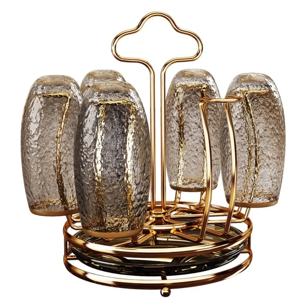 Gold Cup Holder with Water Drain Tray 360° Rotation Space Saving Mug&Cup Organizer Large Capacity Display Glass Cup Storage Rack
Gold Cup Holder with Water Drain Tray 360° Rotation Space Saving Mug&Cup Organizer Large Capacity Display Glass Cup Storage Rack