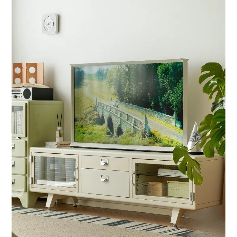 Japanese-style retro TV cabinet household small apartment simple storage metal glass cabinet
Japanese-style retro TV cabinet household small apartment simple storage metal glass cabinet
