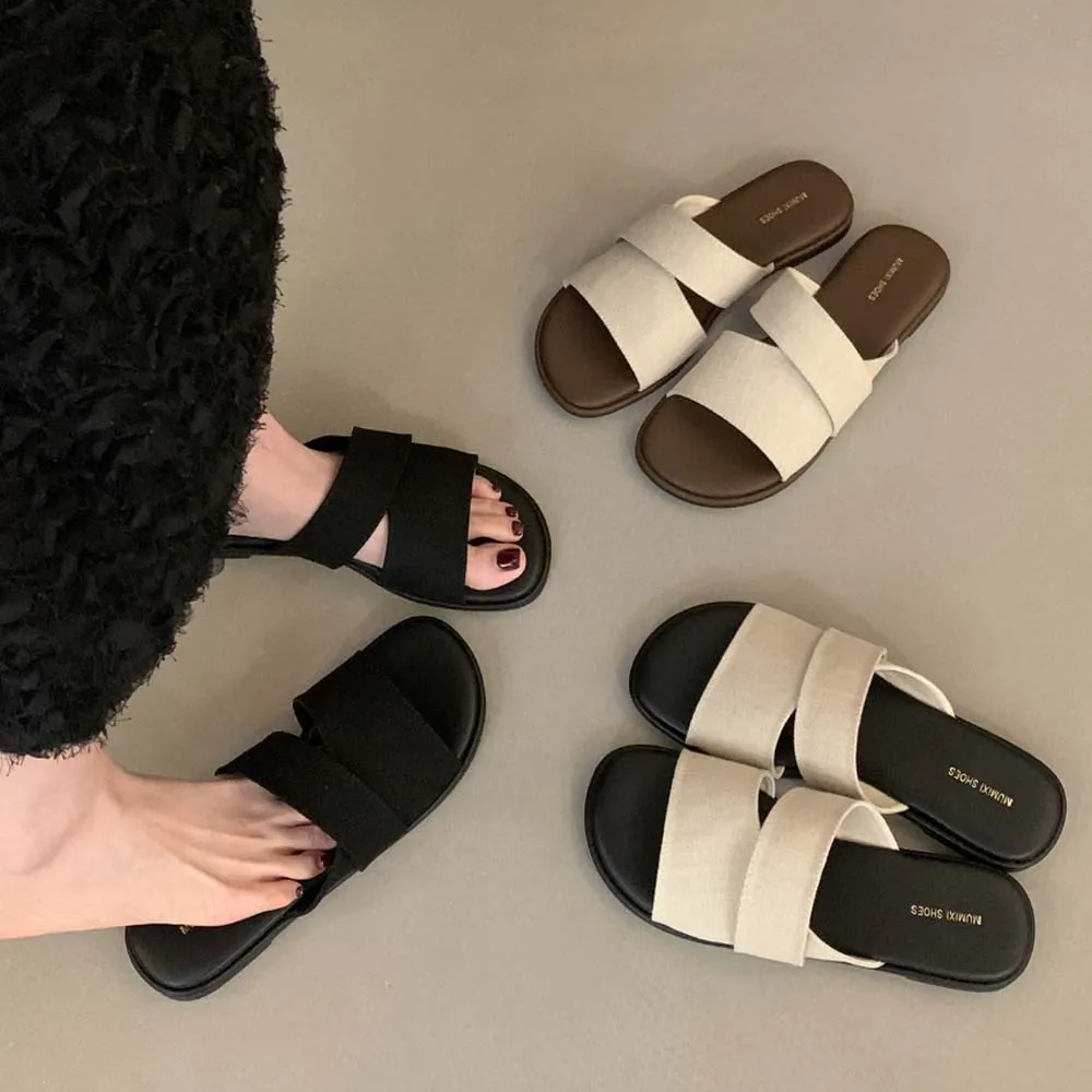 Women's Flat Sandals Dressy Summer Slide Sandals Slip On Open Toe Slippers Slides Mules with Soft Footbed for Summer Beach
Women's Flat Sandals Dressy Summer Slide Sandals Slip On Open Toe Slippers Slides Mules with Soft Footbed for Summer Beach 