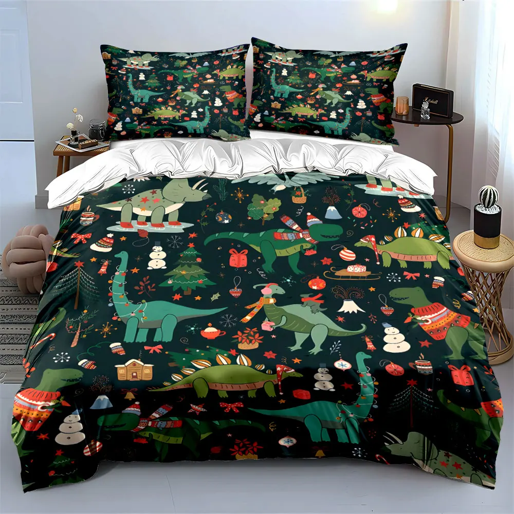 Festive Dinosaur-themed Winter Set kid's and adults' bedroom decor, Exquisite three-piece bedding set gift
Festive Dinosaur-themed Winter Set kid's and adults' bedroom decor, Exquisite three-piece bedding set gift