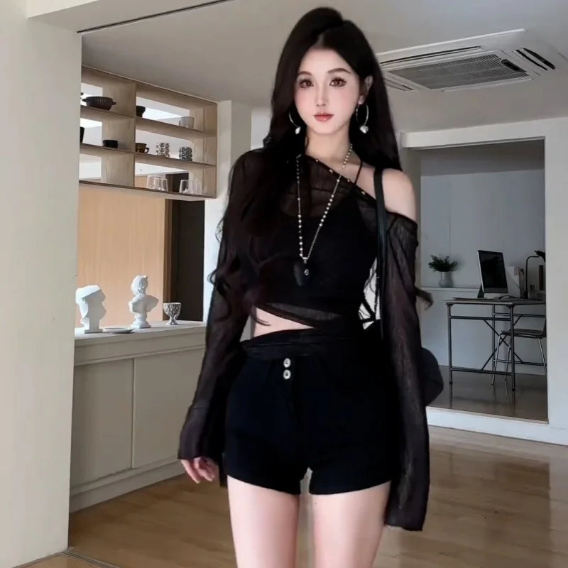 Hot Girl Sexy Off-Shoulder Long Sleeve T-Shirt For Women Spring Summer New Design Sun Protection Thin Top
Hot Girl Sexy Off-Shoulder Long Sleeve T-Shirt For Women Spring Summer New Design Sun Protection Thin Top