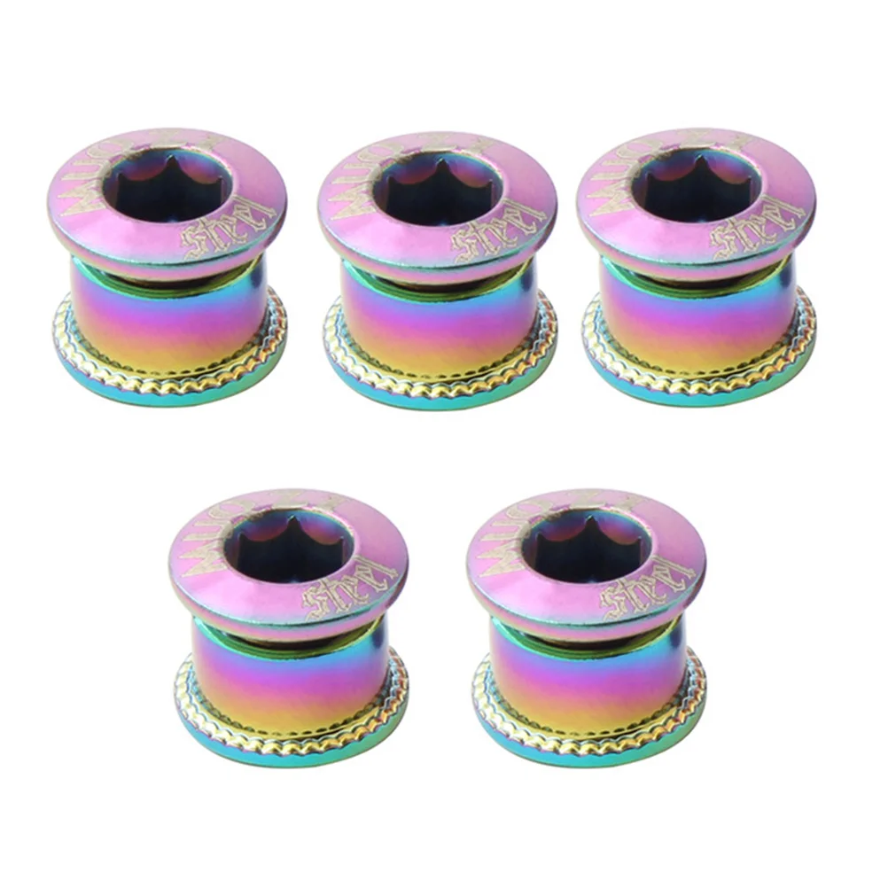 5pcs Electroplated Chainring Wheel Screw Single Disc Bolt Bike Replacement Parts Pvc Coating Fine Tooth Pattern Mountain Bike
5pcs Electroplated Chainring Wheel Screw Single Disc Bolt Bike Replacement Parts Pvc Coating Fine Tooth Pattern Mountain Bike