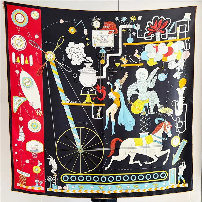 Large Silk Scarf Women Hand Rolled Edges Shawls Luxury Designer Spring Scarfs Square Scarves Clothing Neck Decoration 135CM
Large Silk Scarf Women Hand Rolled Edges Shawls Luxury Designer Spring Scarfs Square Scarves Clothing Neck Decoration 135CM