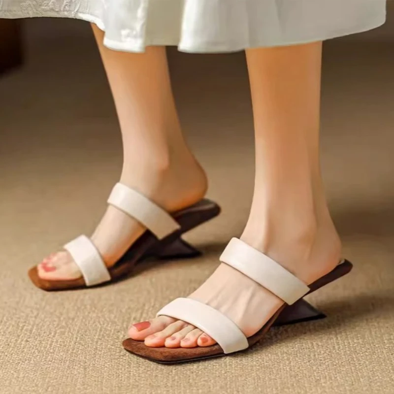 High Heels Women Slippers Fashion Wedges Woman Shoes Square Toe Designer Heeled Sandals Elegant Pumps Dress Party Zapatos Female
High Heels Women Slippers Fashion Wedges Woman Shoes Square Toe Designer Heeled Sandals Elegant Pumps Dress Party Zapatos Female