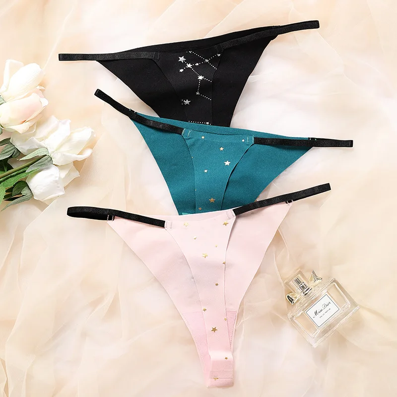 Sexy Thin Striped Starry Sky Printing Traceless Ice Silk Yoga Pants T-line Pants Pure Cotton Crotch Antibacterial Women's T-li
Sexy Thin Striped Starry Sky Printing Traceless Ice Silk Yoga Pants T-line Pants Pure Cotton Crotch Antibacterial Women's T-li