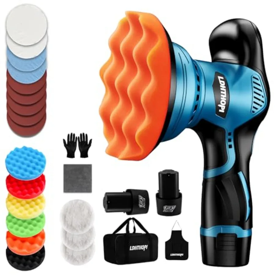 Беспроводная полировальная машина 12В 2000мАч, двойного действия, 8 скоростей (2600-6000 об/мин) для детейлинга автомобилей, лодок, стен и других поверхностей
Беспроводная полировальная машина 12В 2000мАч, двойного действия, 8 скоростей (2600-6000 об/мин) для детейлинга автомобилей, лодок, стен и других поверхностей