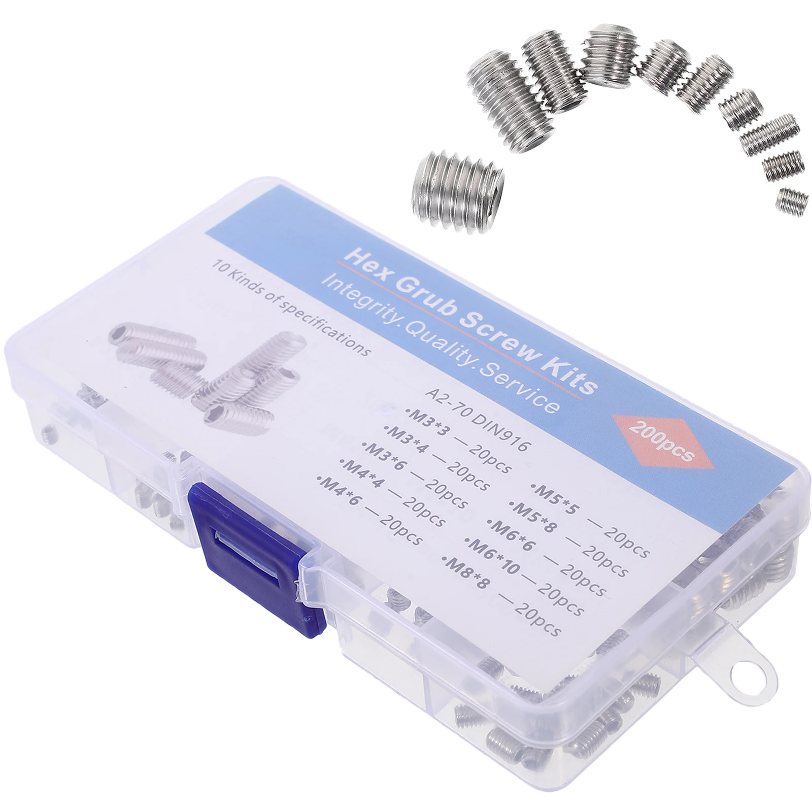 1 set Hexagon Socket Set Machine Screw Headless Screws for Door H les Bathroom Fixtures Grub Screw Assortment 
1 set Hexagon Socket Set Machine Screw Headless Screws for Door H les Bathroom Fixtures Grub Screw Assortment