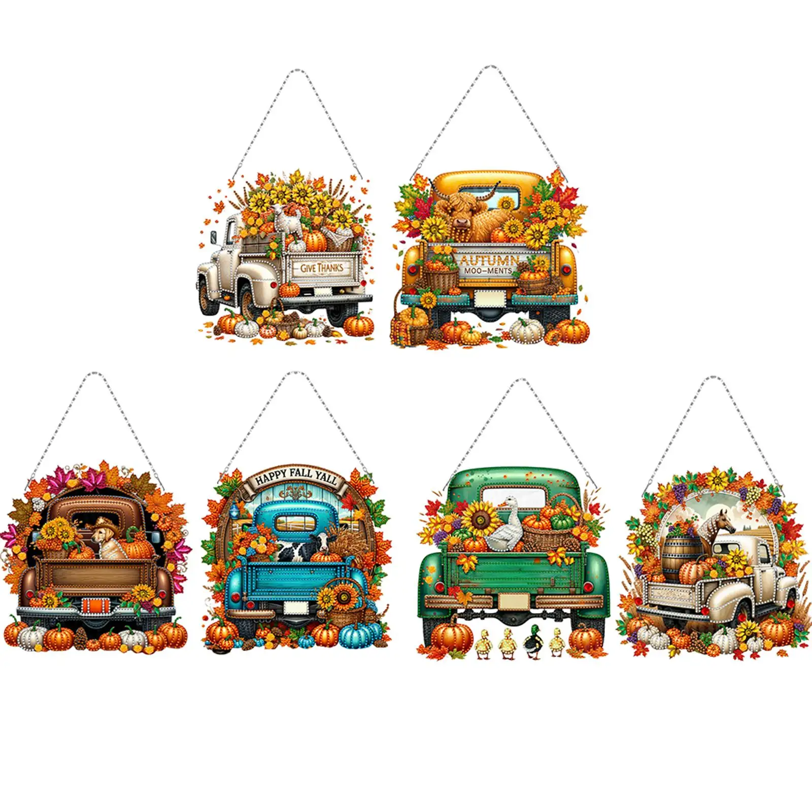 2PCS Pumpkin Car Theme 2D/Flat DIY Diamond Painting Set Hanging Diamond Art Kits Diamond Art Pendant Home Wall Decoration Crafts
2PCS Pumpkin Car Theme 2D/Flat DIY Diamond Painting Set Hanging Diamond Art Kits Diamond Art Pendant Home Wall Decoration Crafts