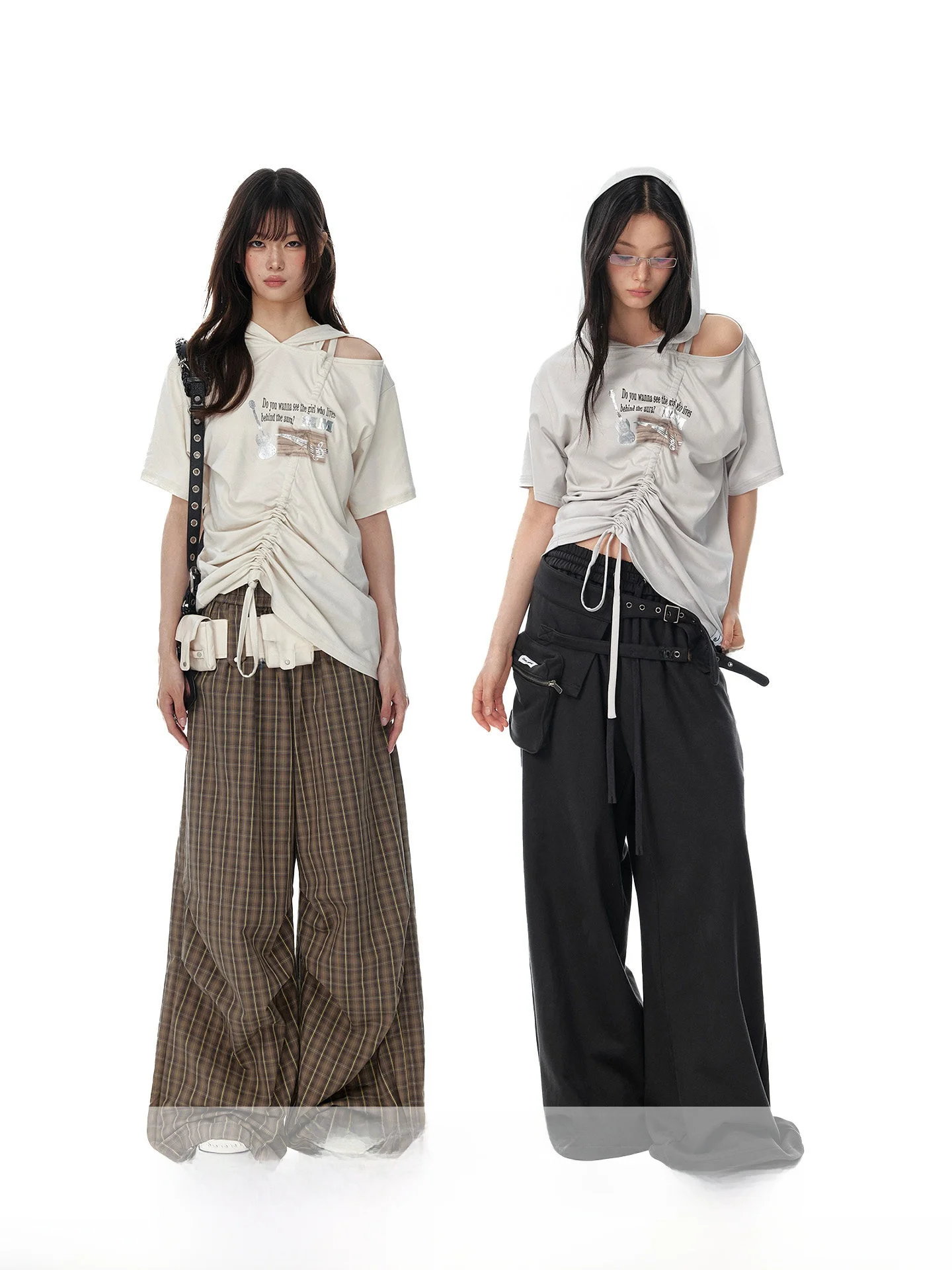 JIKOO Korean Style Drawstring Slim Fit Short Sleeve Shoulder Bared T Shirt Women's Summer Casual Loose Cotton Top
JIKOO Korean Style Drawstring Slim Fit Short Sleeve Shoulder Bared T Shirt Women's Summer Casual Loose Cotton Top